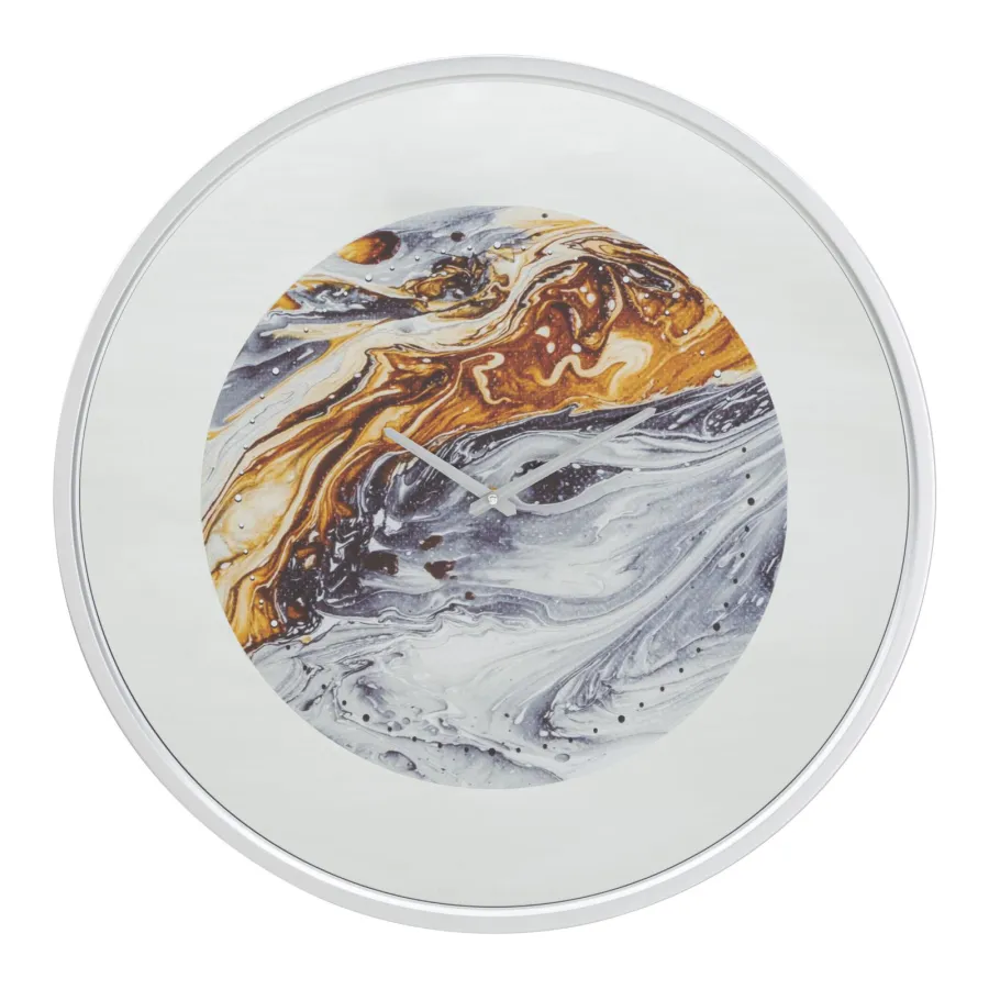 ZEGAR NA ŚCIANĘ MIRROR GREY 60X5 cm